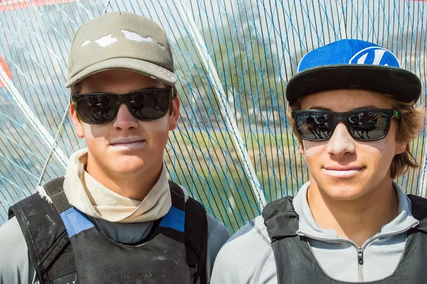 Evan Heffernan (left) and Jacob Rosenberg (right), members of the 29er High Performance Team won the 29er Orange Bowl earning seven&nbsp;points in six&nbsp;races.